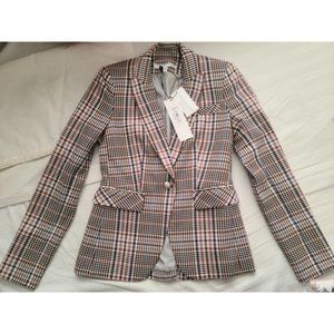 NWT Veronica Beard Cutaway Houndstooth Jacket